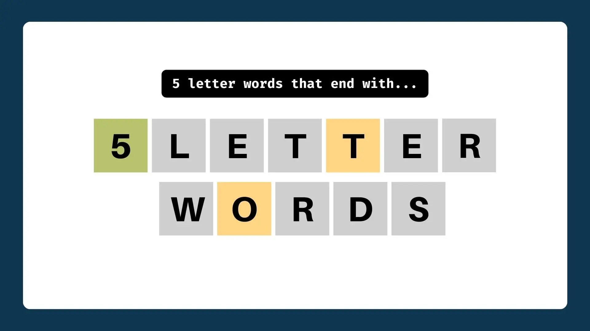 Explore the Charm of 5 letter words ending in...