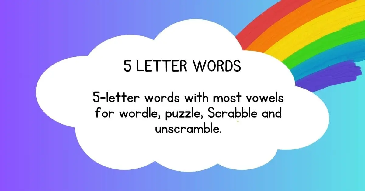 Explore the charm of 5-letter words with most vowels 